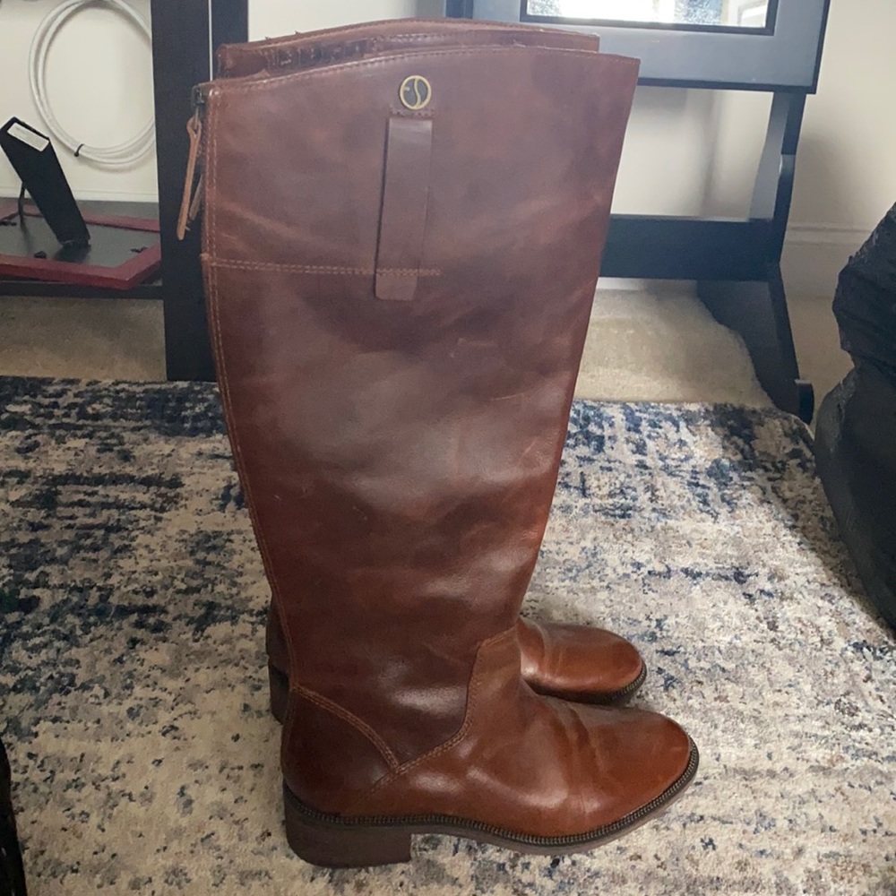 Franco Sarto Wide Calf Brown Boot Size 8